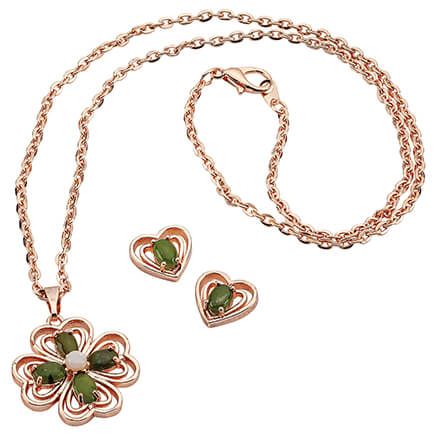 Jade and Opal Four-Leaf Clover Set-378718