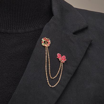 Holiday Brooch Pins with Chains-378721