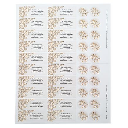 Personalized Golden Splendor Address Labels and Seals, Set of 20-378743