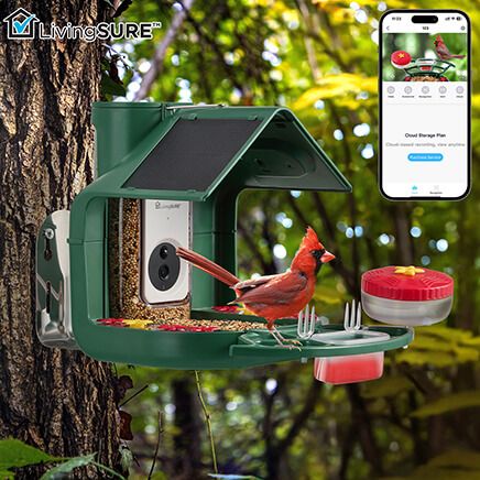 2-In-1 Smart Video Birdfeeder by LivingSURE™-378760