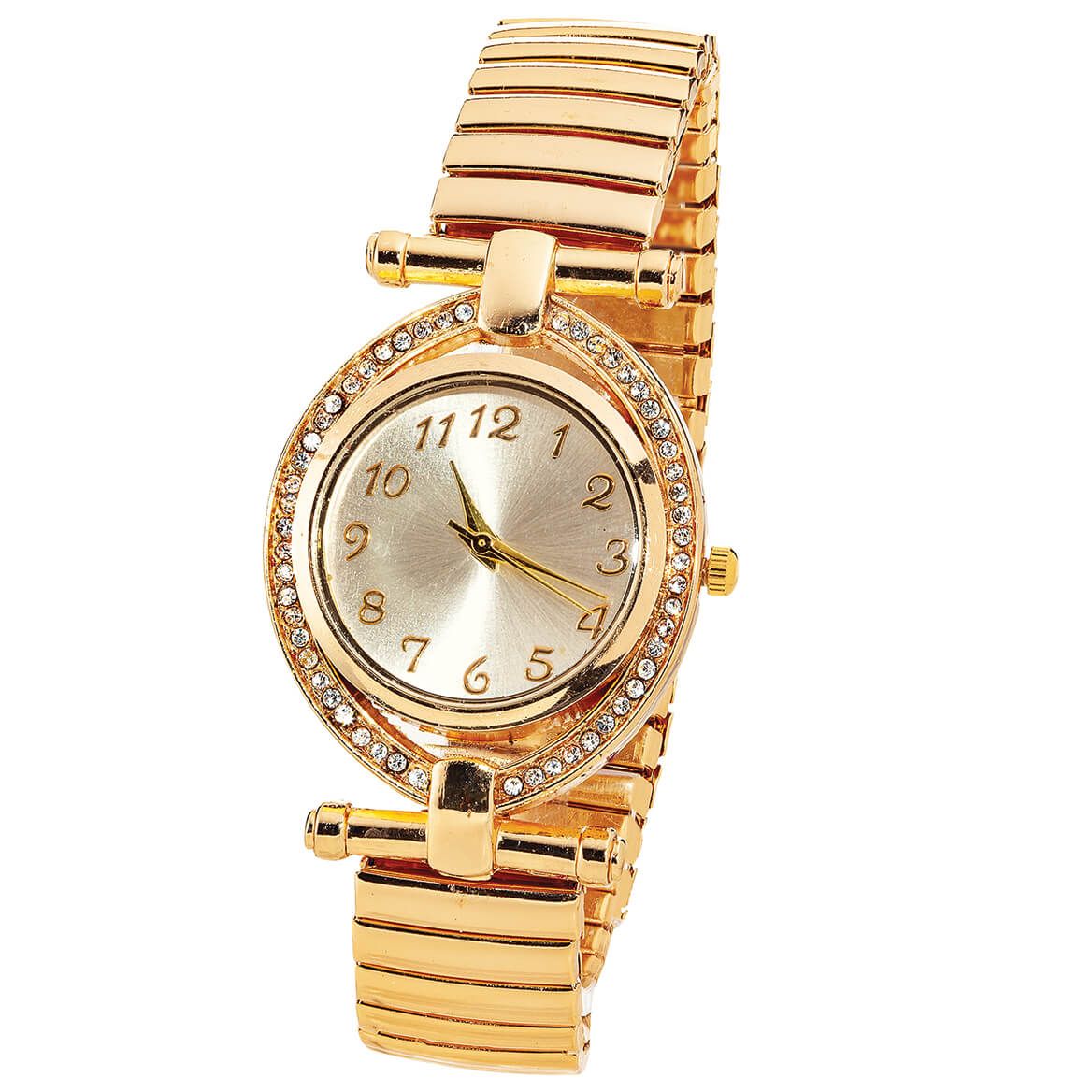 Faux Diamond Accent Stretch Watch + '-' + 378782