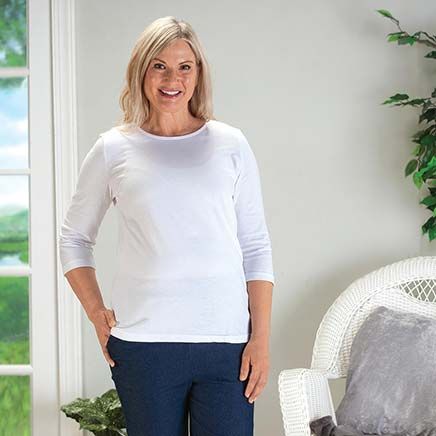 View product details for Women's 3/4-Sleeve Knit Top