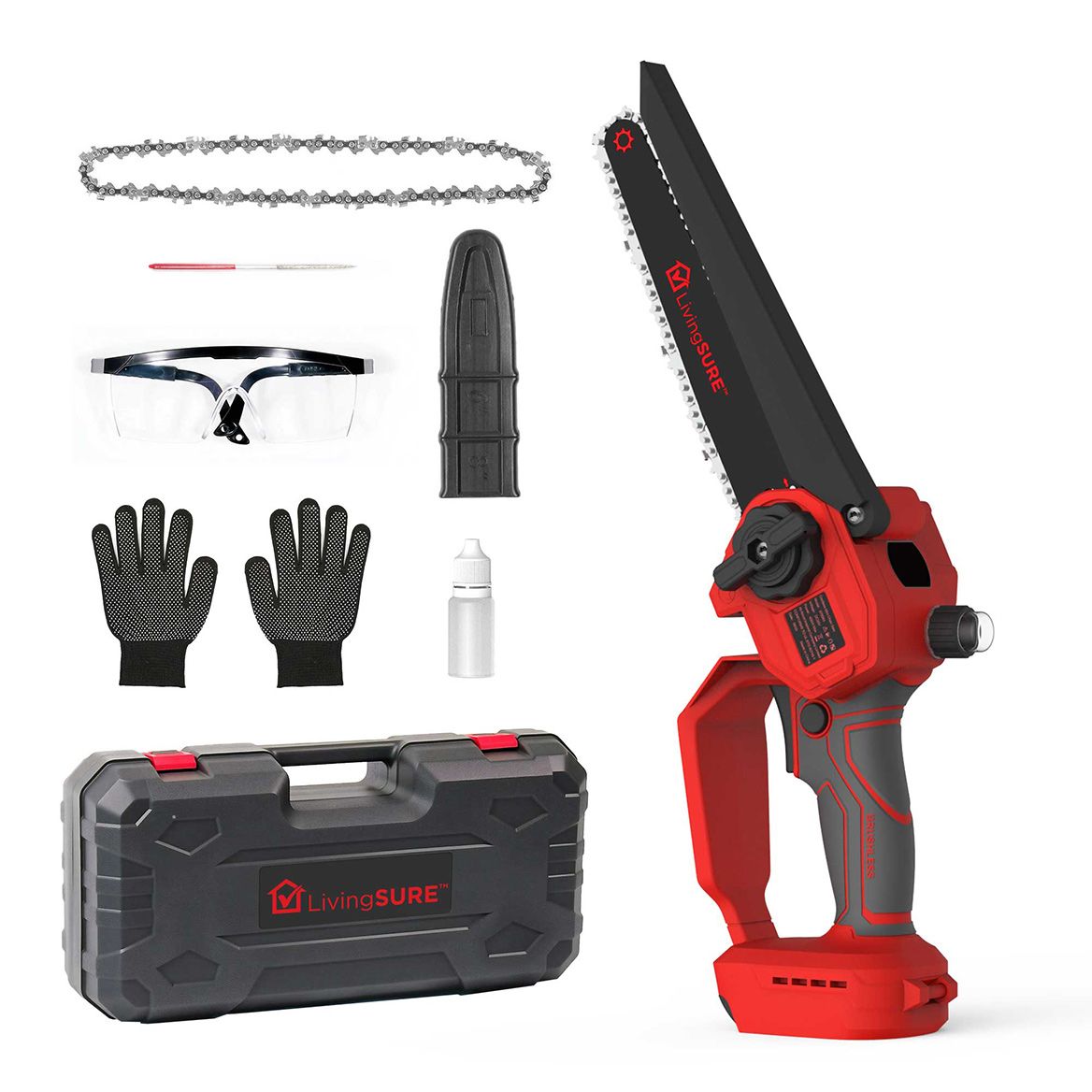 Cordless 8" Mini Chainsaw by LivingSURE™ + '-' + 378993