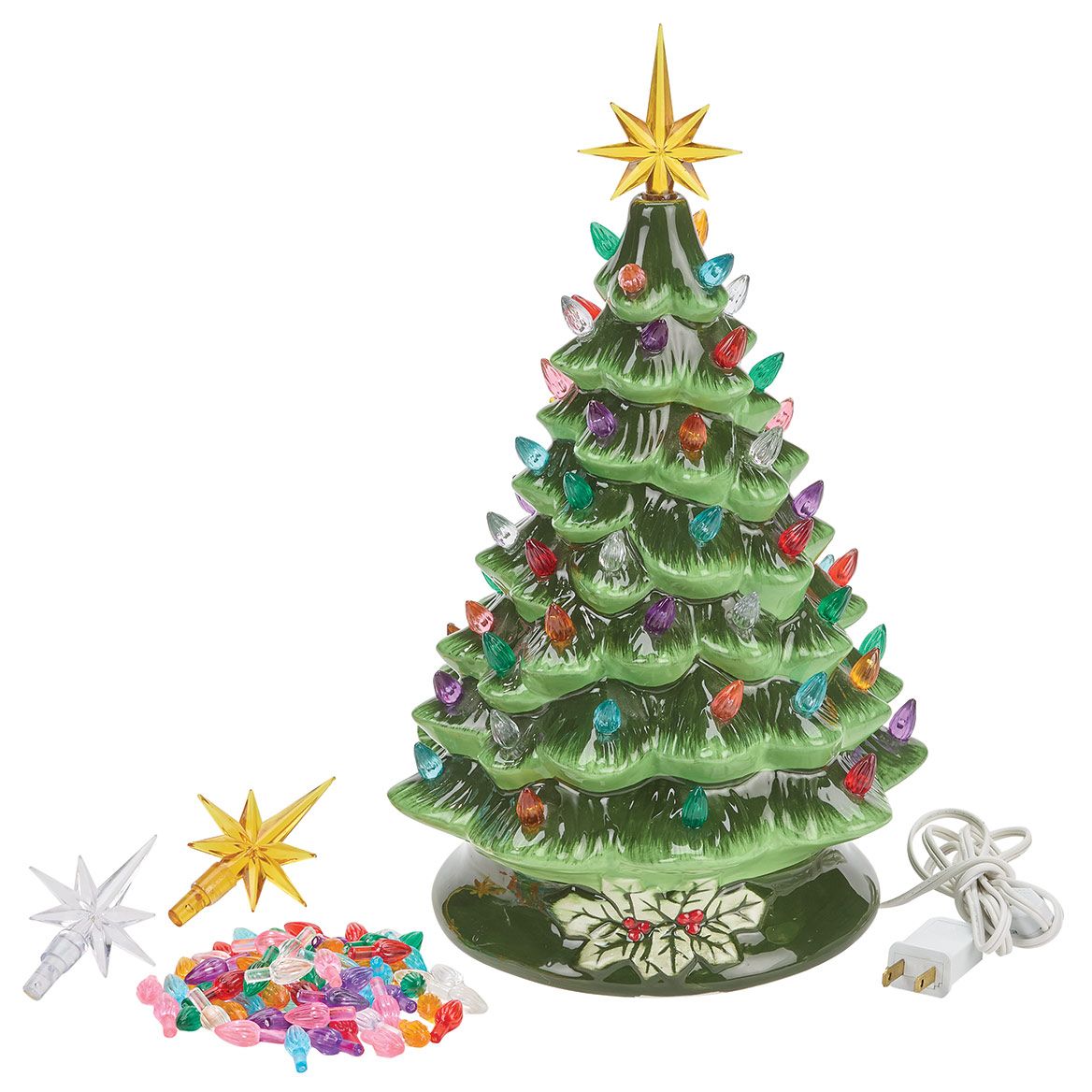 Ceramic Christmas Tree Replacement Lights and Toppers By Holiday Peak™ + '-' + 379024