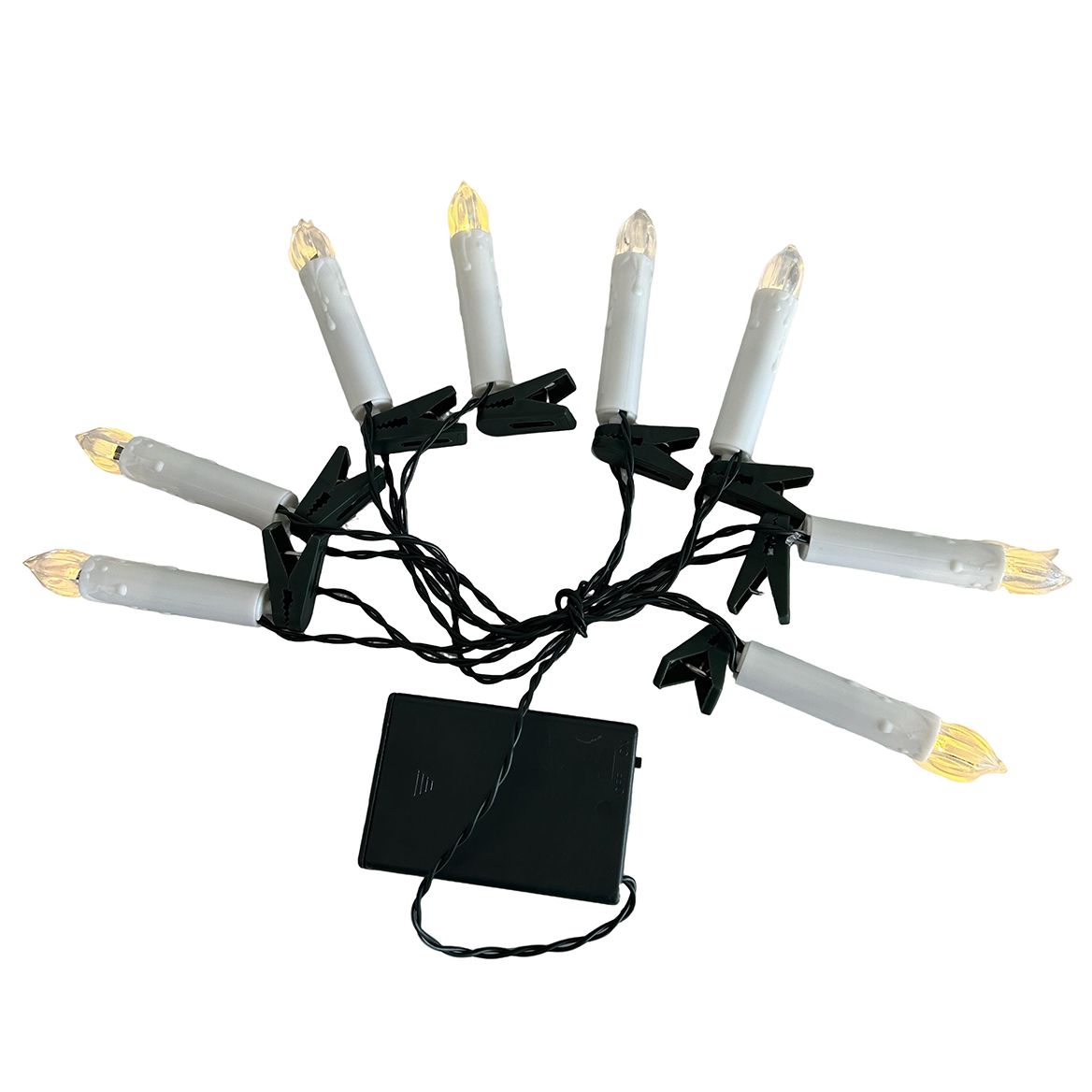 Flickering Candle Clip Lights, Set of 8 + '-' + 379025