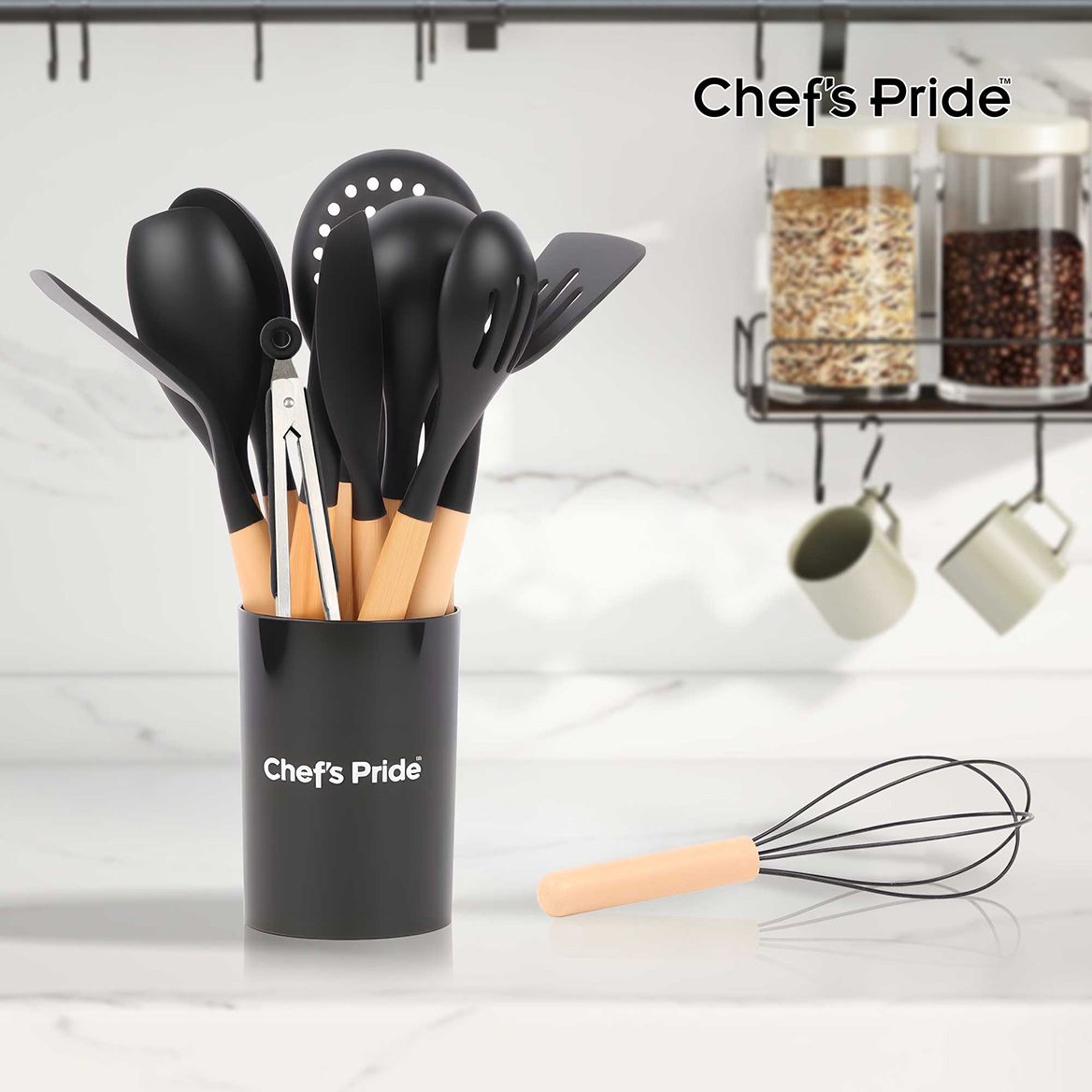 13-Pc. Silicone Utensil Set with Holder by Chef's Pride™ + '-' + 379199