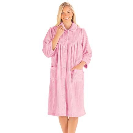 View product details for Plush Button-Front Robe