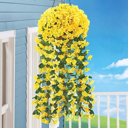 View product details for Floral Hanging Bushes, Set of 2