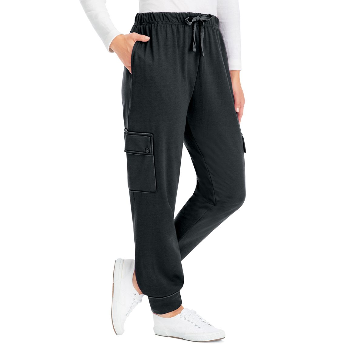 Double Cargo-Pocket Knit Pants