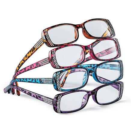 View product details for Colorful  Readers With Foil Accents, Set of 4
