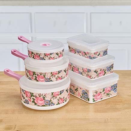 12-Pc. Floral Microwave/Storage Set by Chef's Pride™-380167