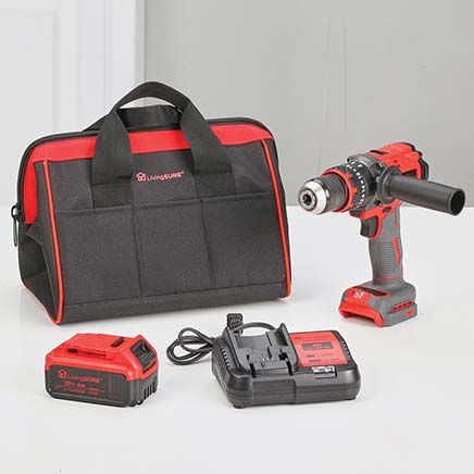 Extreme Cordless Drill, Battery, Charger and Bag Set By LivingSURE™-380215