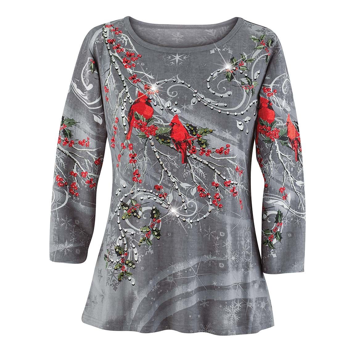 Winter Berry Cardinals Top + '-' + 380253