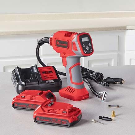 Air Compressor, 2 Batteries and Charger Set By LivingSURE™-380515