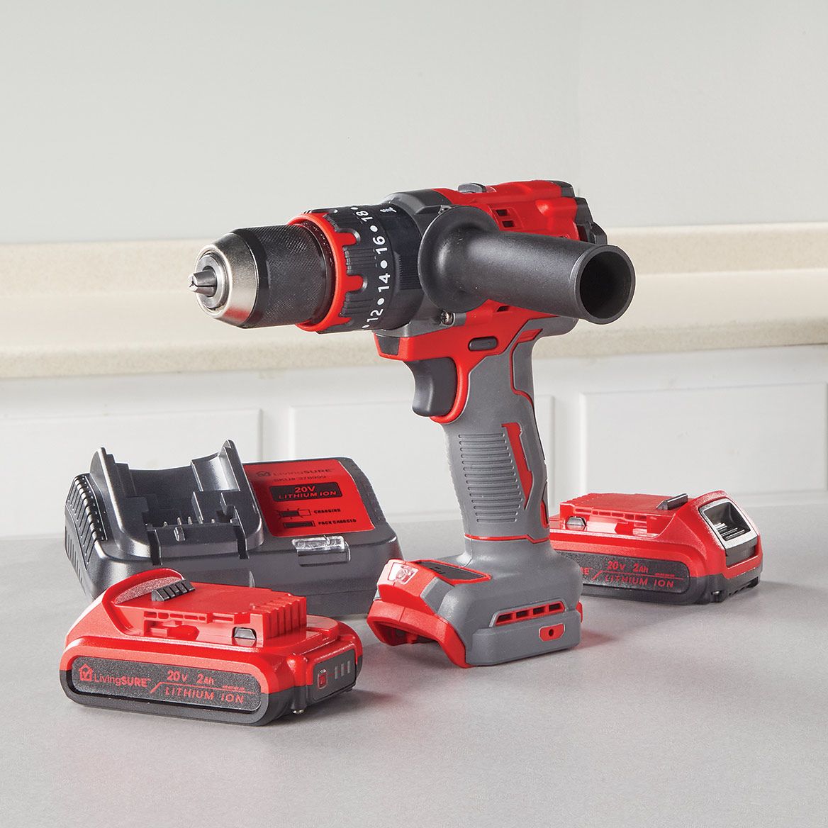 Cordless Extreme Drill, 2 Batteries and Charger Set By LivingSURE™ + '-' + 380521