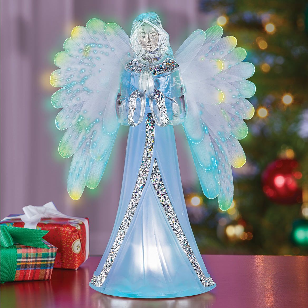 Fiber Optic Color-Changing Angel