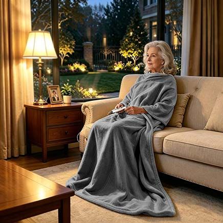 View product details for Digital Comfort Fleece Heated Throw By OakRidge™