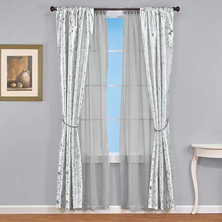 View product details for 6-Pc. Lustrous Faux Silk Window Curtain Set