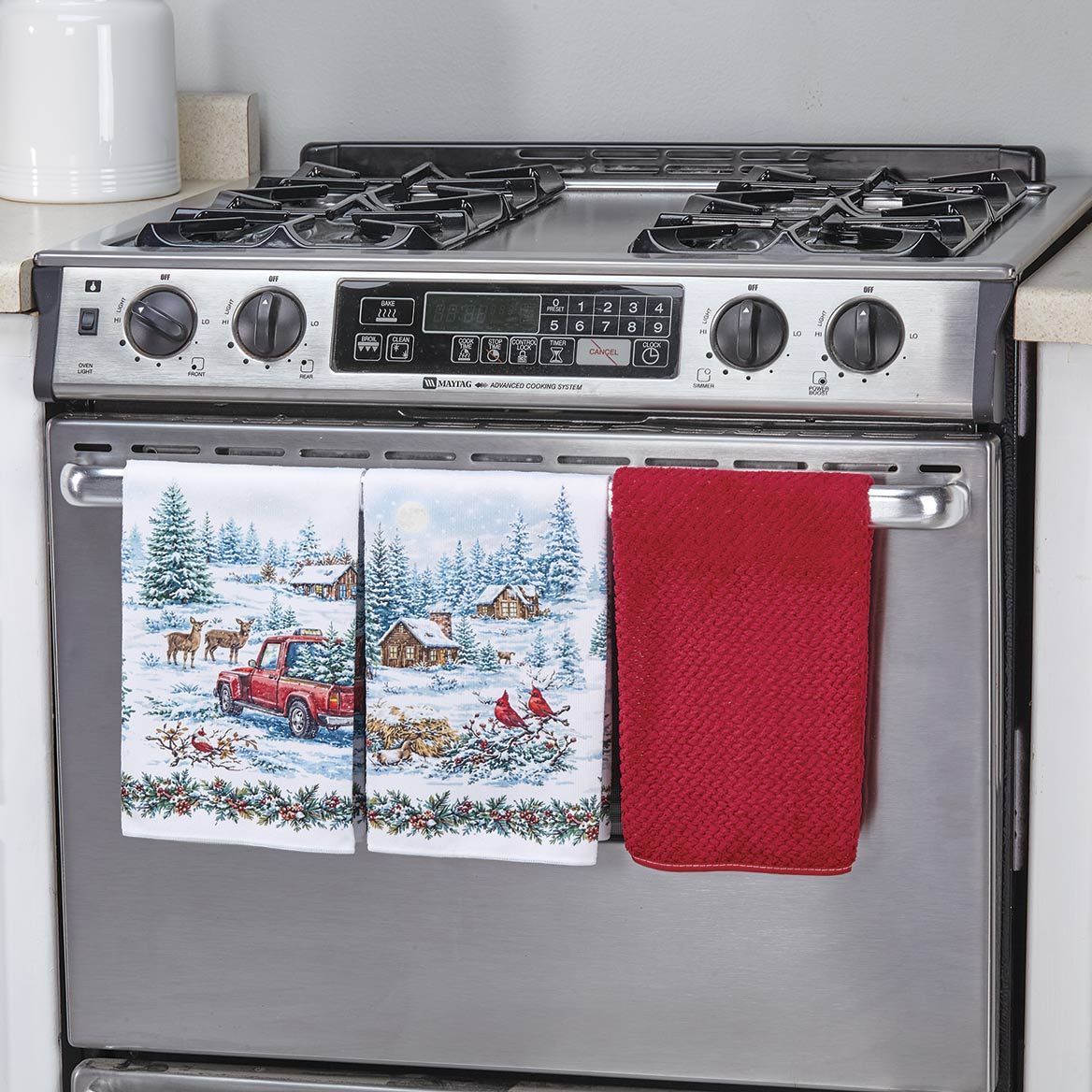 3-Pc. Nostalgic Holiday Kitchen Towel Set by Home-Style Kitchen™