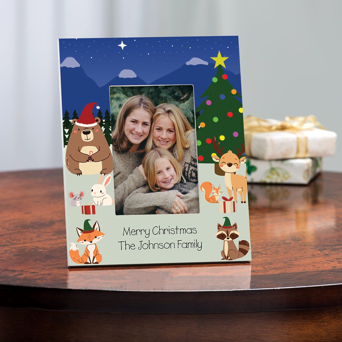 Personalized Footprints In The Forest Frame