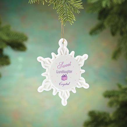 View product details for Personalized Sweet Child Porcelain Snowflake Ornament