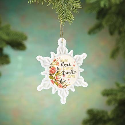 View product details for Personalized I Am So Blessed Porcelain Snowflake Ornament